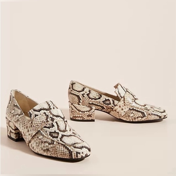 Freda Salvador rock heel loafer in snakeskin - Picture 1 of 4